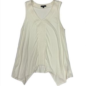 Adrianna Papell Ladies Sleeveless V Neck Flowy Top With Longer Sides Size L EUC